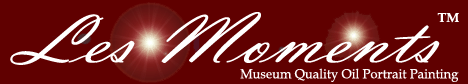 Les Moments Trademark Logo - Museum Quality Oil Portrait Painting